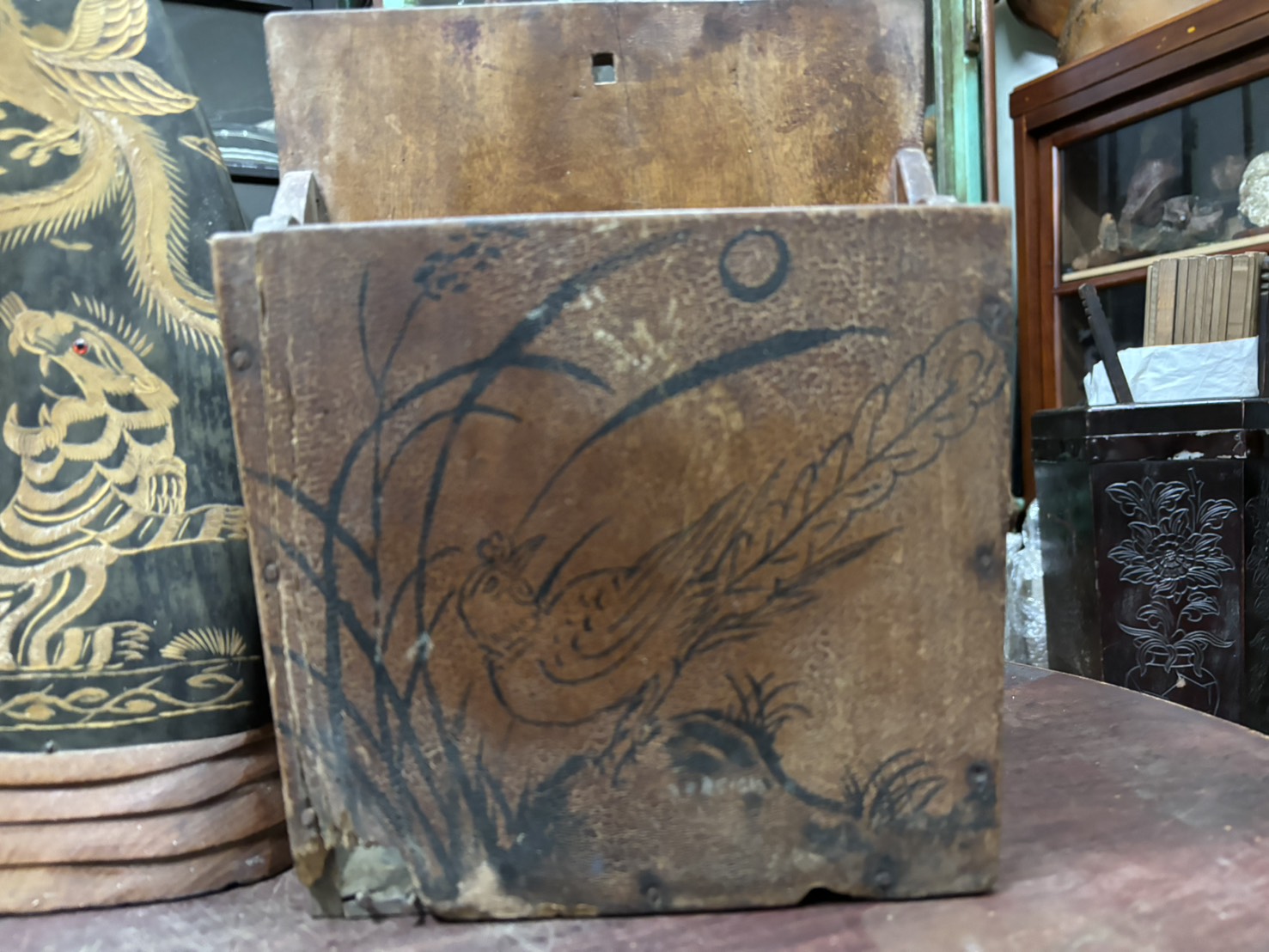 民國45年 花鳥香筒 