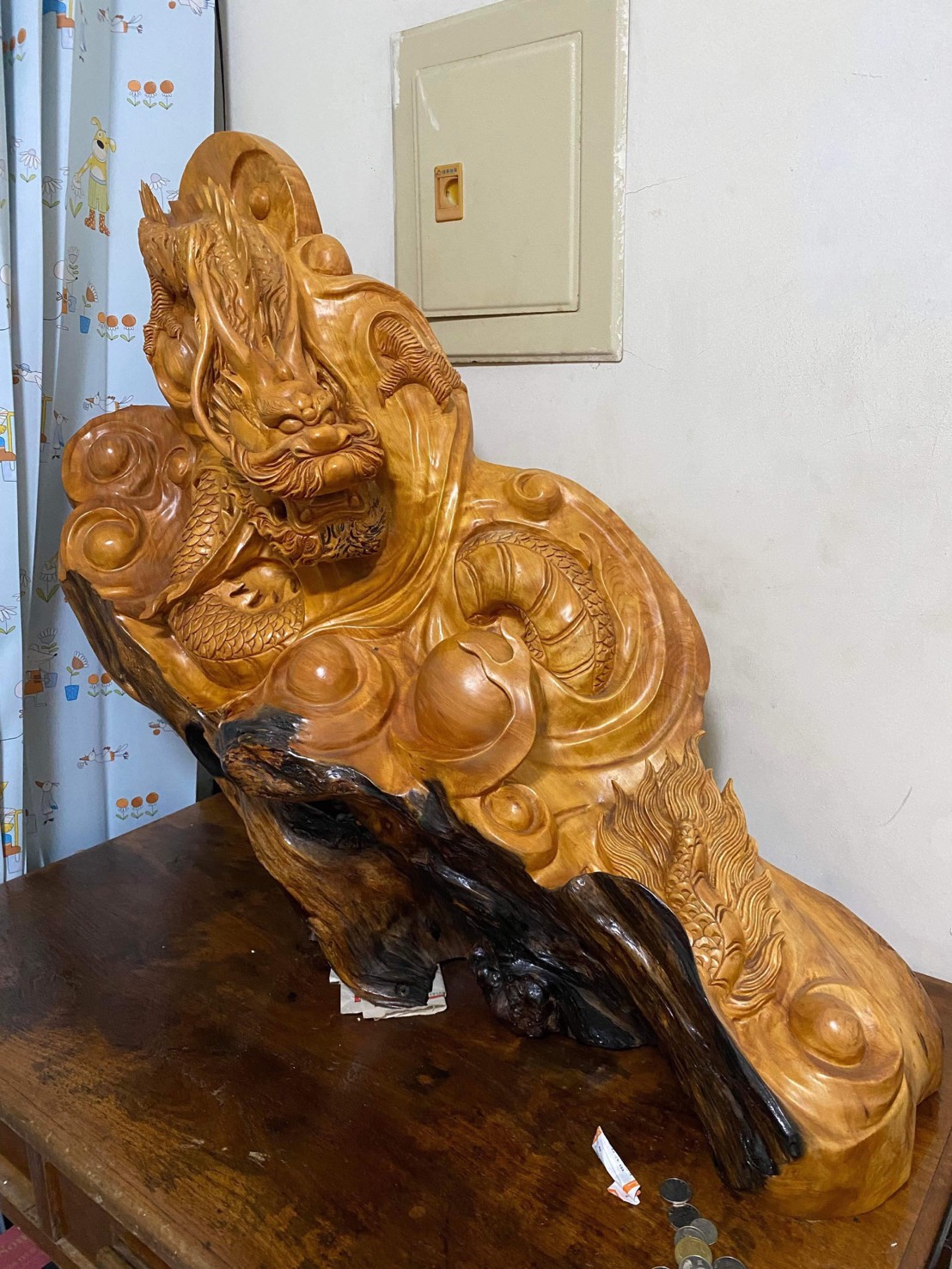 台灣黃檜木 龍雕