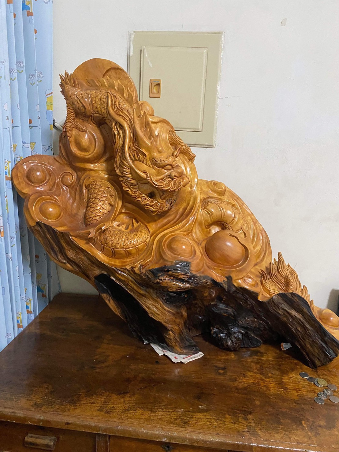 台灣黃檜木 龍雕