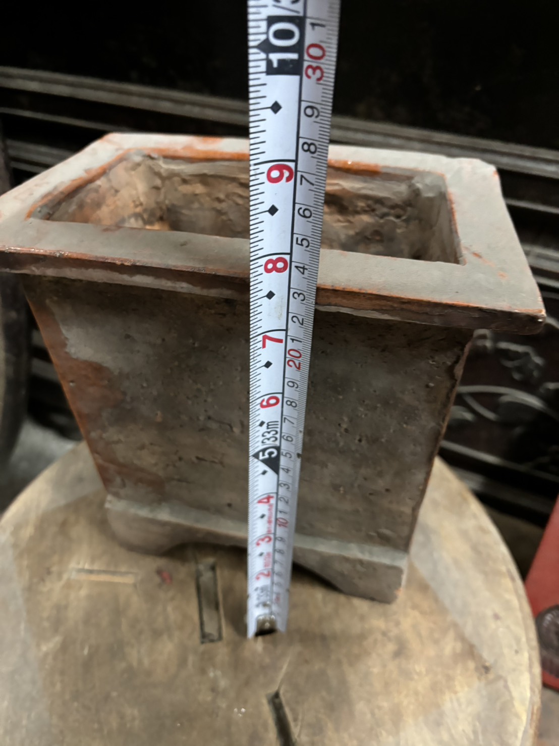 南投窯 鏤空松鶴長春 香筒